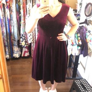 Crushed velvet holiday dress